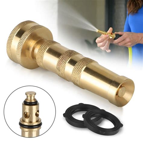 Heavy Duty Garden Hose Twist Nozzle, Solid Brass Power Sprayer ...