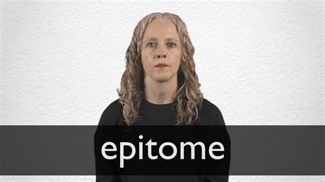 How to pronounce EPITOME in British English - YouTube