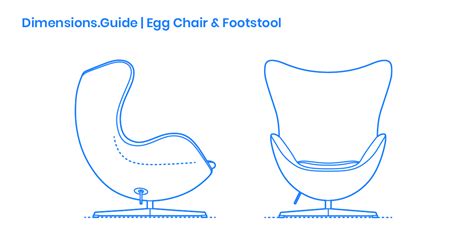 Egg Chair & Footstool Dimensions & Drawings | Dimensions.Guide