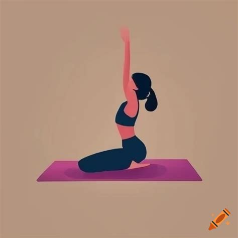 Illustration of relaxing yoga poses on Craiyon