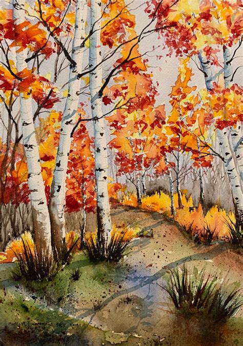 Birch Trees Painting