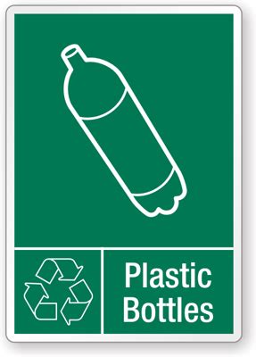 Plastic Bottles Graphic Recycling Label - RecycleReminders.com, SKU: LB ...