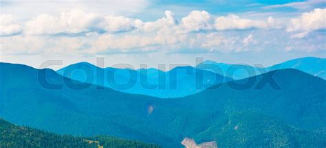 Blue mist mountains landscape | Stock image | Colourbox