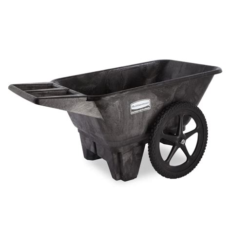 Rubbermaid Commercial Products FG564200BLA Plastic Yard Cart, 7.5 Cu. Feet 300 Lbs/7.5 Cu. Ft ...