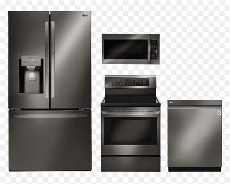 Lg Black Stainless Steel Set, HD Png Download - vhv