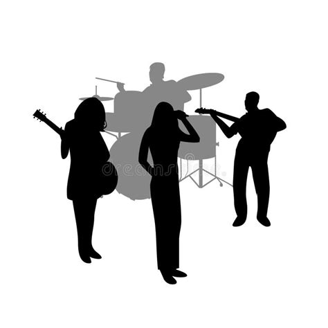 Rock Band Vector Silhouette Stock Images - Image: 9086204