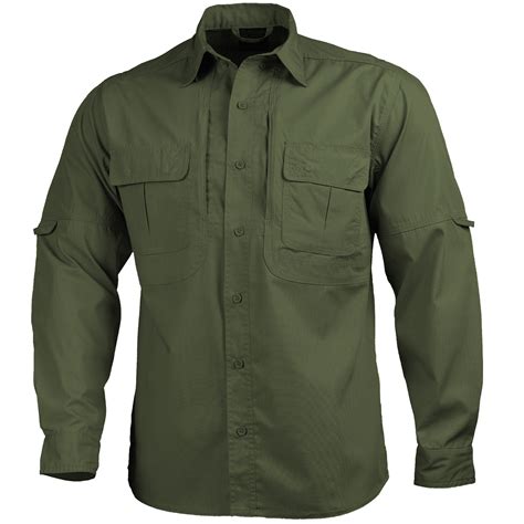 Pentagon Tactical Shirt Tactical Military Long Sleeve Casual Uniform Olive Green | eBay