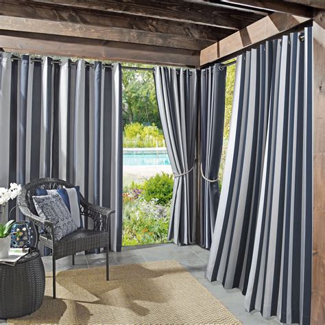 Sun Zero Valencia Cabana Stripe Indoor/Outdoor UV Protectant Room ...