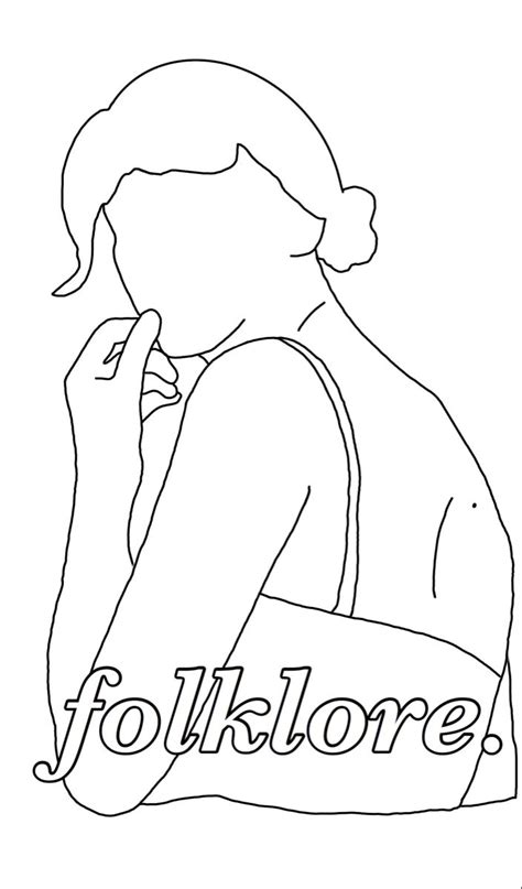 Taylor Swift Folklore Coloring Page