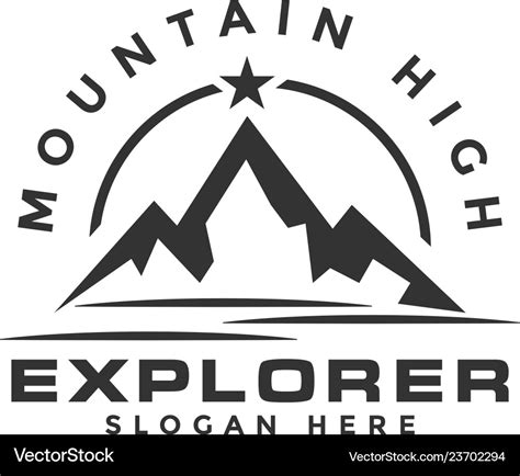 Mountain high logo graphic design template Vector Image