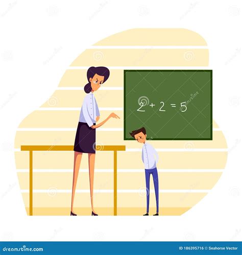 People In Quarrel Vector Illustration, Cartoon Flat Angry School ...