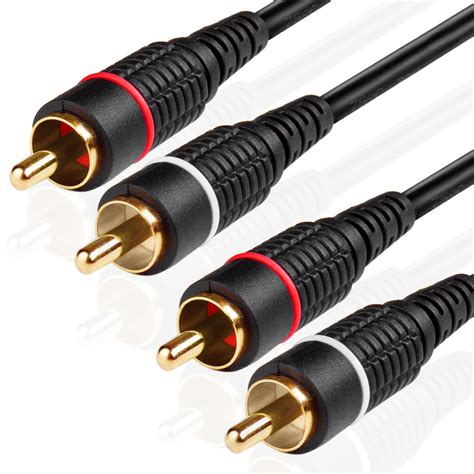 RCA Stereo Audio Cable 2RCA Male Connectors Composite Video Cord ...