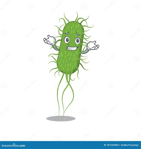 A Picture of Grinning E.coli Bacteria Cartoon Design Concept Stock Vector - Illustration of ...