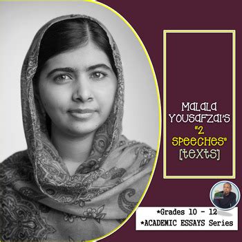 MALALA YOUSAFZAI'S "TWO SPEECHES" [TEXT] by The Angry Teacher Store