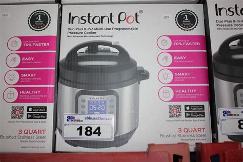 INSTANT POT DUO PLUS 9-IN-1 MULTI-USE PROGRAMMABLE PRESSURE COOKER - 3 QUART