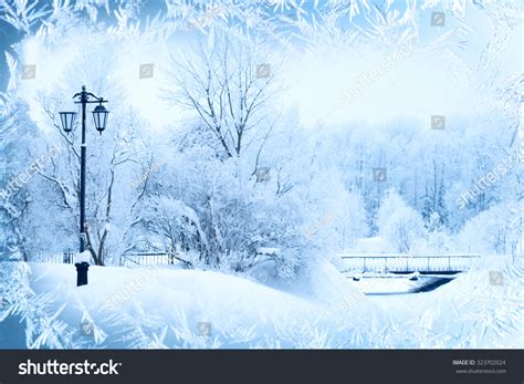 Winter Background Landscape Winter Trees Wonderland Stock Photo ...