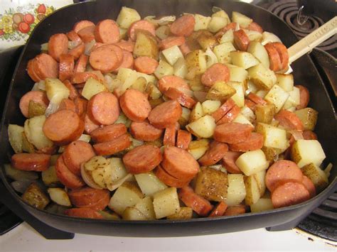 Polish Sausage Recipes with Potatoes | Sausage & Potato Skillet - CafeMom | Cooking recipes ...