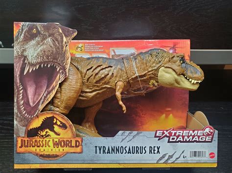 Mattel Jurassic World Dominion Tyrannosaurus Rex Movie-accraute T-Rex Dinosaur Extreme Damage ...