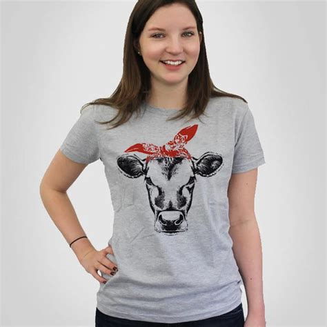 WT0001 New Arrive Summer Cow T Shirt Print T Shirt For Women Casual Printed Top Tee -in T-Shirts ...