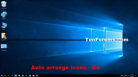 Turn On or Off Auto Arrange Desktop Icons in Windows 10 | Tutorials