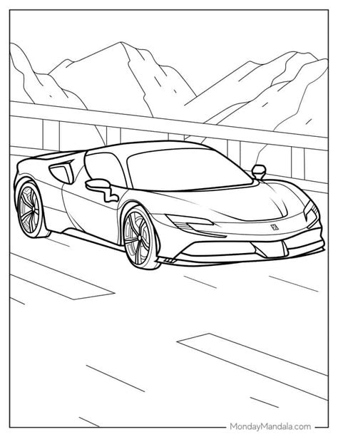 Ferrari Laferrari Coloring Pages