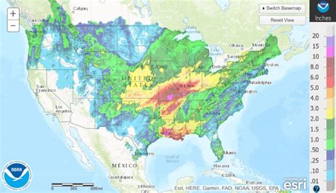 noaa-rainfall-map - Temblor.net