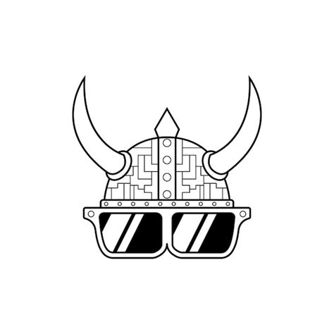 Premium Vector | Modern viking line art