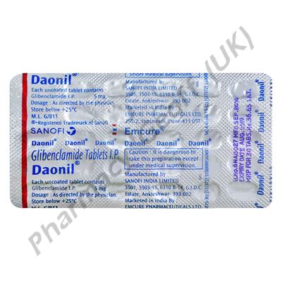 Daonil (Glibenclamide IP) - 5mg (30 Tablets) :: Diabetes :: Pharmacy ...