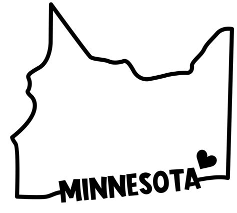 Minnesota State Outline Decal