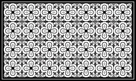 Black and white tiles kitchen flooring - TenStickers