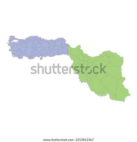 High Quality Political Map Turkey Iran Stock Vector (Royalty Free ...