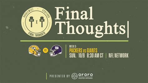 Final Thoughts: Packers vs. Giants