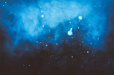 galaxy wallpaper, blue and black galaxy graphic wallpaper #mist #blue #bokeh #dots #4K # ...