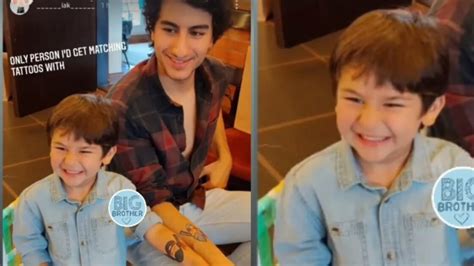 Saif Ali Khan's sons Ibrahim Ali Khan and Taimur get matching tattoos at Inaaya's birthday party ...