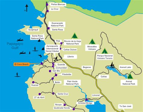 Costa Rica Map Guanacaste - Draw A Topographic Map