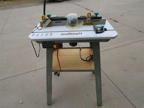 Wolfcraft router table with a Craftsman plunge router - AAA Auction and ...