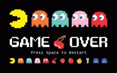 Pacman Game Over GIF - Pacman Game Over Ghost - Discover & Share GIFs