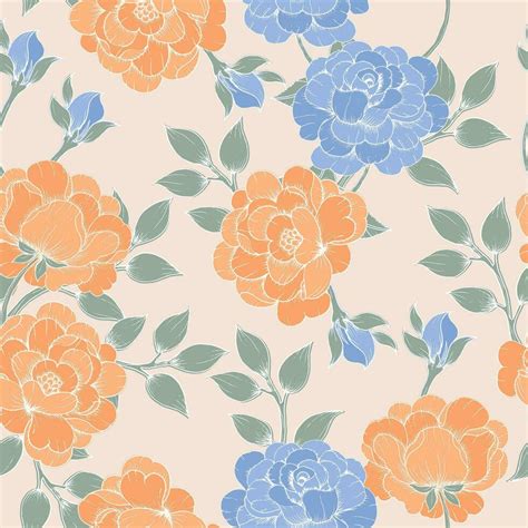 Hand Drawn Vintage Rose Seamless Pattern 27432469 Vector Art at Vecteezy