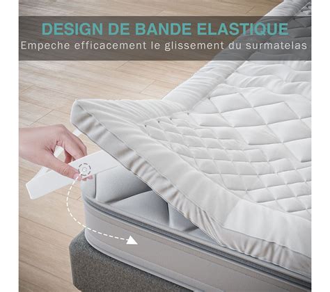 Surmatelas 7 Zones 80x200 cm en Microfibre - Protège Matelas Moelleux et Anti-Acariens - Sur ...