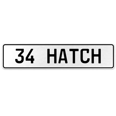 Vintage Parts 558393 34 Hatch White Stamped Aluminum European License Plate License Plate Covers ...