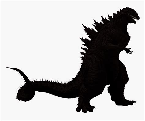 Godzilla Reboot Silhouette Kaiju Clip Art - Godzilla Clipart, HD Png Download is free ...