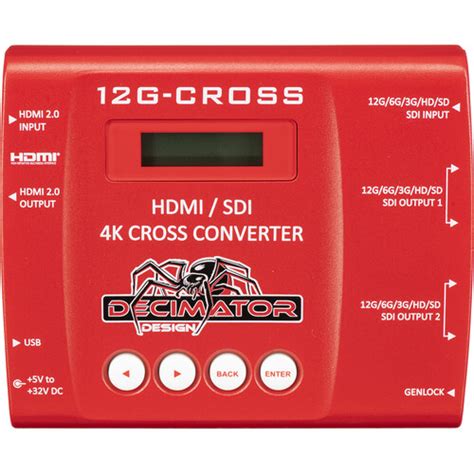 DECIMATOR 12G-CROSS 4K HDMI/SDI Cross Converter with Scaling and Frame Rate Conversion ...