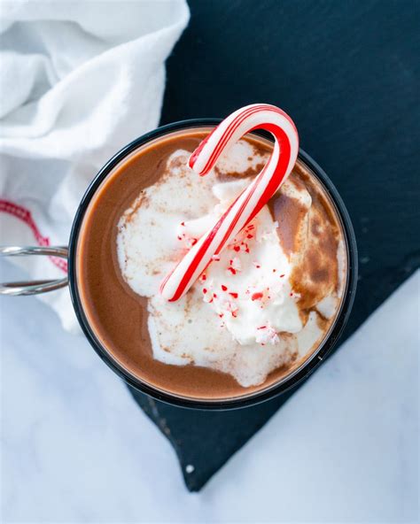 Peppermint Schnapps Hot Chocolate – A Couple Cooks