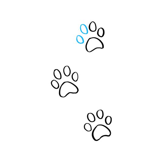 How to Draw Cat Paw Prints - Really Easy Drawing Tutorial