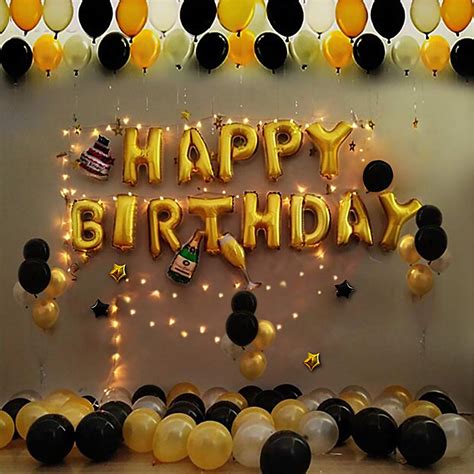 Buy MMTX Birthday Party Decorations Balloon,Black Gold Silver Balloon ...