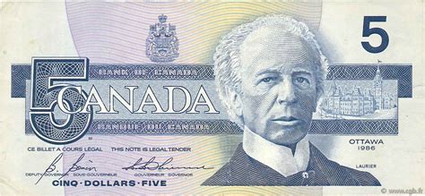 5 Dollars CANADA 1986 P.095c b71_1261 Banknotes