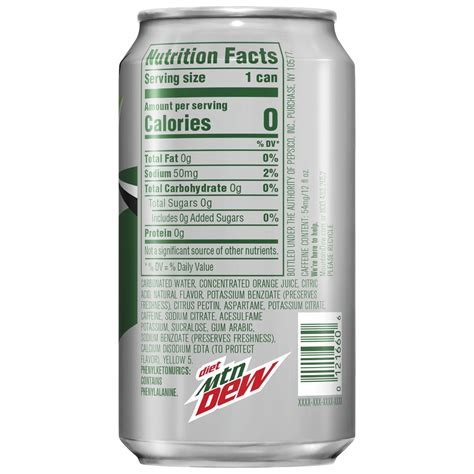 Mountain dew nutrition facts - partsnored