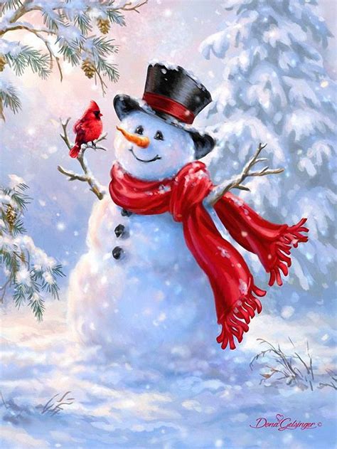 Новогоднее настроение. Художница Dona Gelsinger | Christmas pictures, Christmas paintings ...