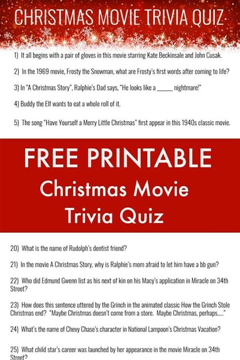 Christmas Movie Trivia Quiz | Christmas movie trivia, Christmas movie quotes, Christmas trivia