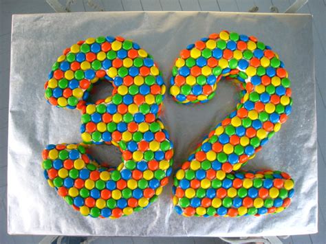 M&m Number 32 Cake - CakeCentral.com